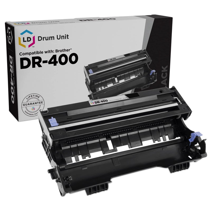 LD وحدة أسطوانة بديلة من LD Products لطابعة Brother DR400 (عبوة واحدة) متوافقة مع الطابعات متعددة الوظائف: 1260، 1270، 2500، 8300، 8500، 8600، 8700، 9600 متوافقة مع HL-1030 HL-1230 HL-1435 HL-1450 والمزيد - Image 1